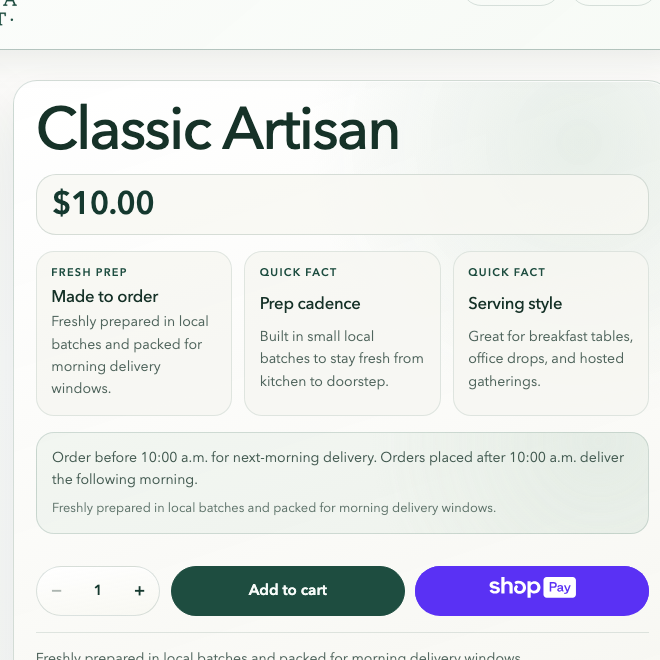 Maricopa Market product page showing product details and add to cart